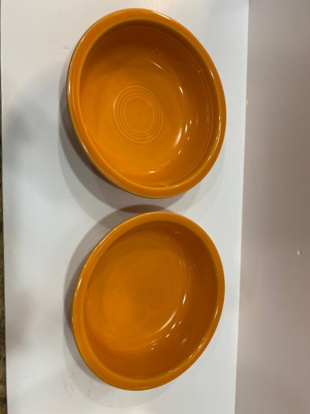 2 Vintage Fiesta Fiestaware Medium Classic Bowls Orange